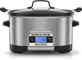 Crockpot Multi-Cooker, Programmable with Slow Cooker, Saute, Roaster & Food Steamer, 5.6L (6-7 People), Removable Bowl [CSC024]