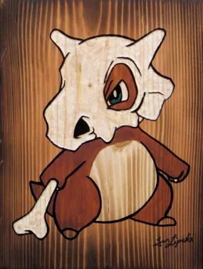 Cubone Wood Artwork