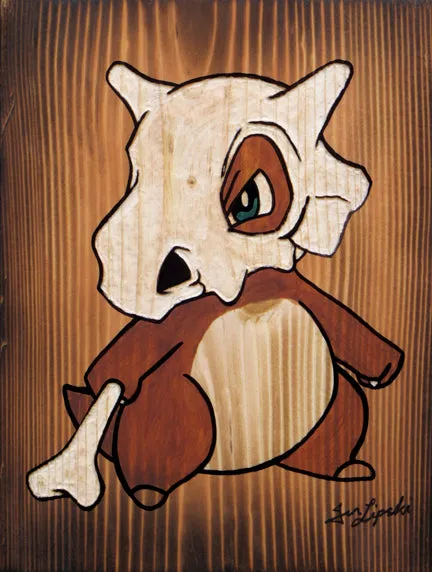 Cubone Wood Artwork