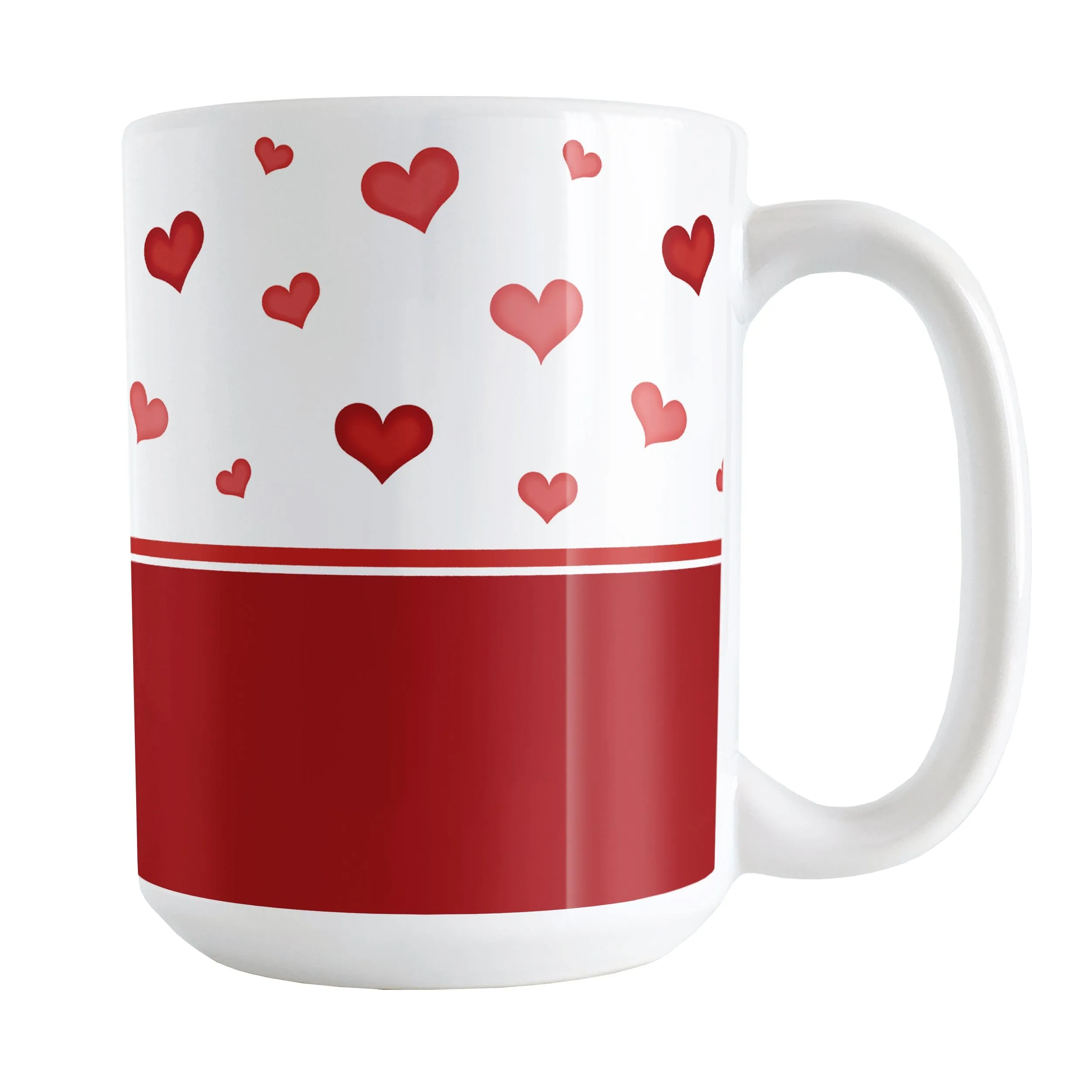 Cute Hearts and Red Mug