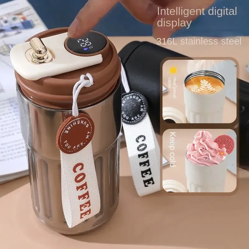 Digital Smart Insulated Coffee Mug With LED Temperature Display