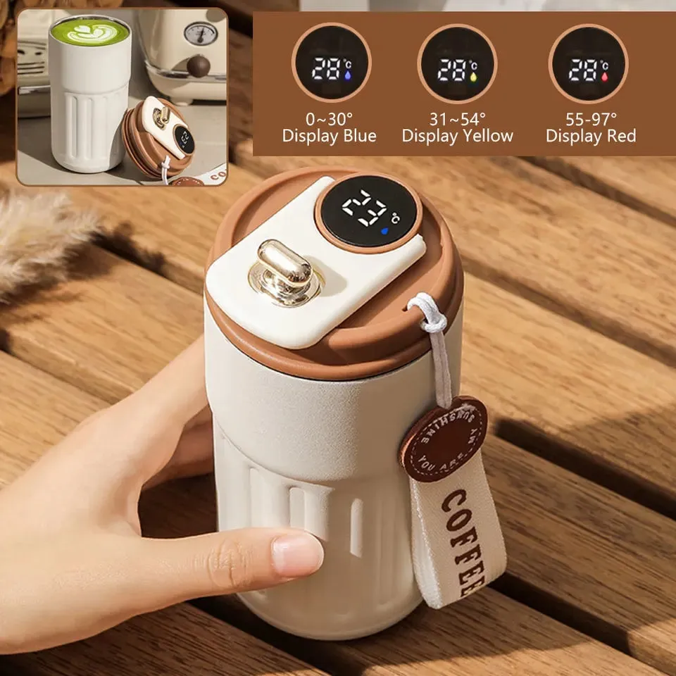 Digital Smart Insulated Coffee Mug With LED Temperature Display