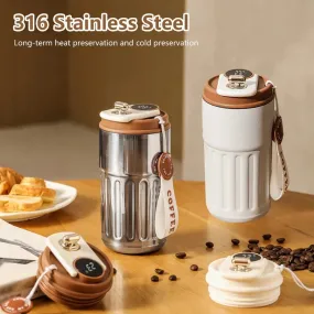 Digital Smart Insulated Coffee Mug With LED Temperature Display