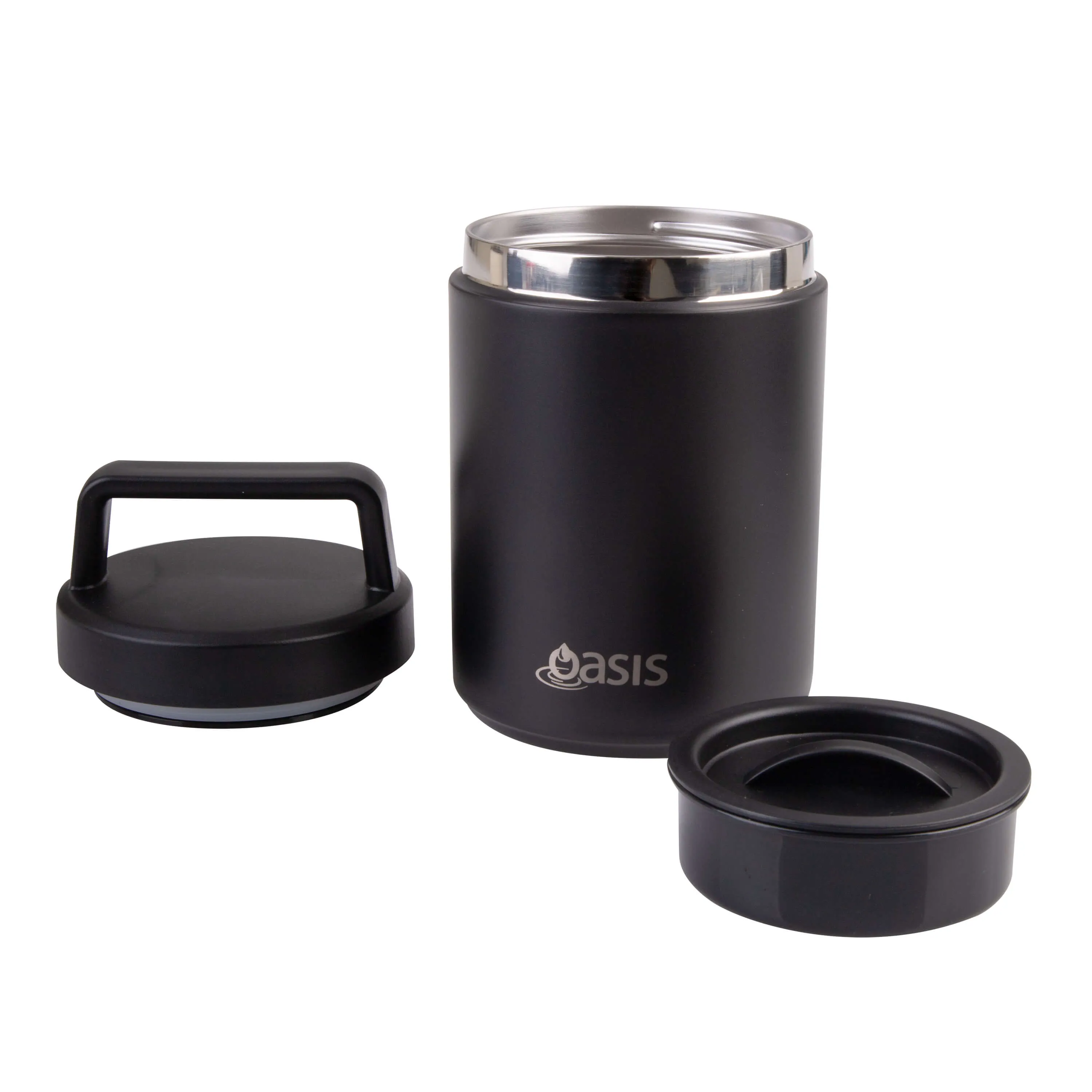 Double Wall Insulated Food Flask 480mL Matte Black