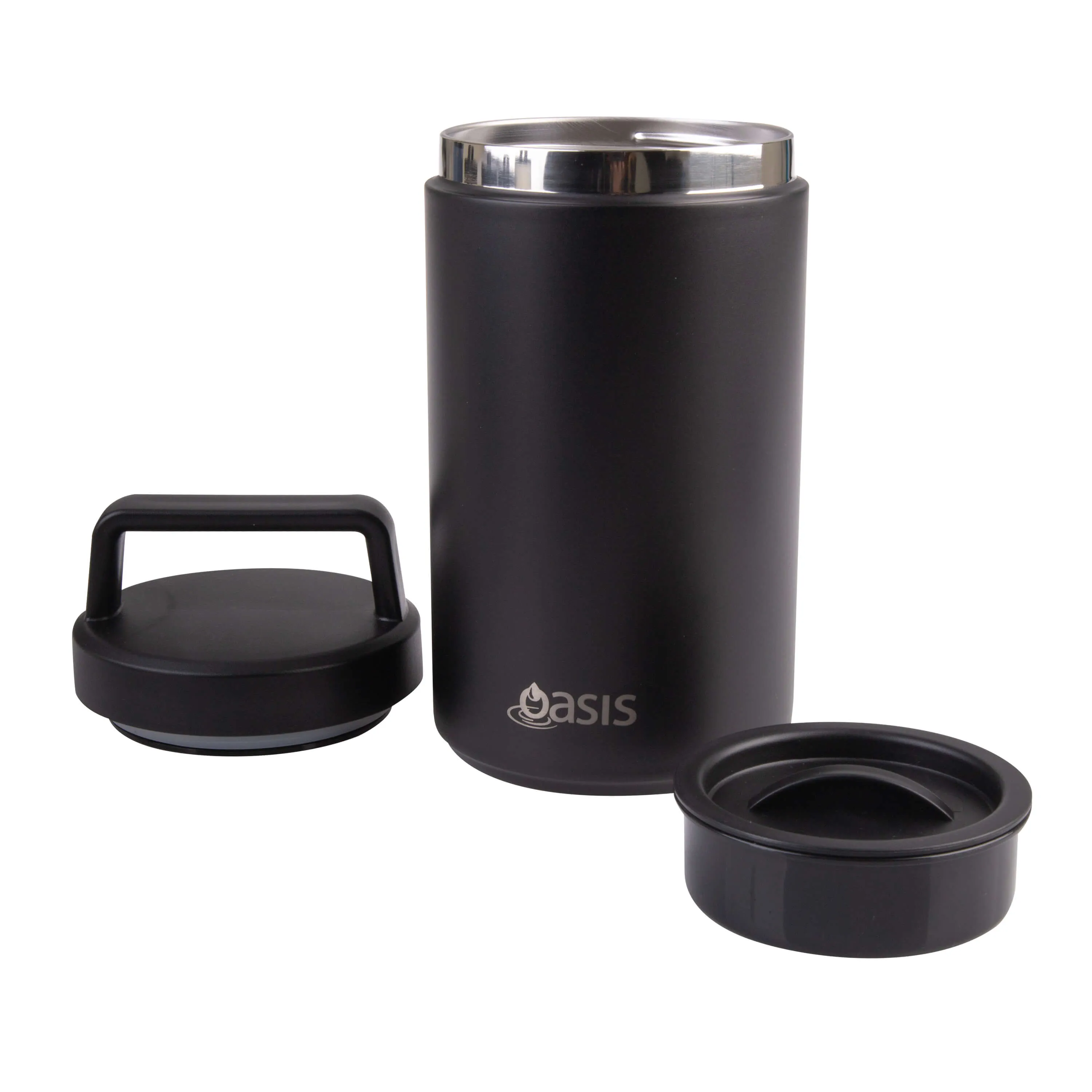 Double Wall Insulated Food Flask 700mL Matte Black