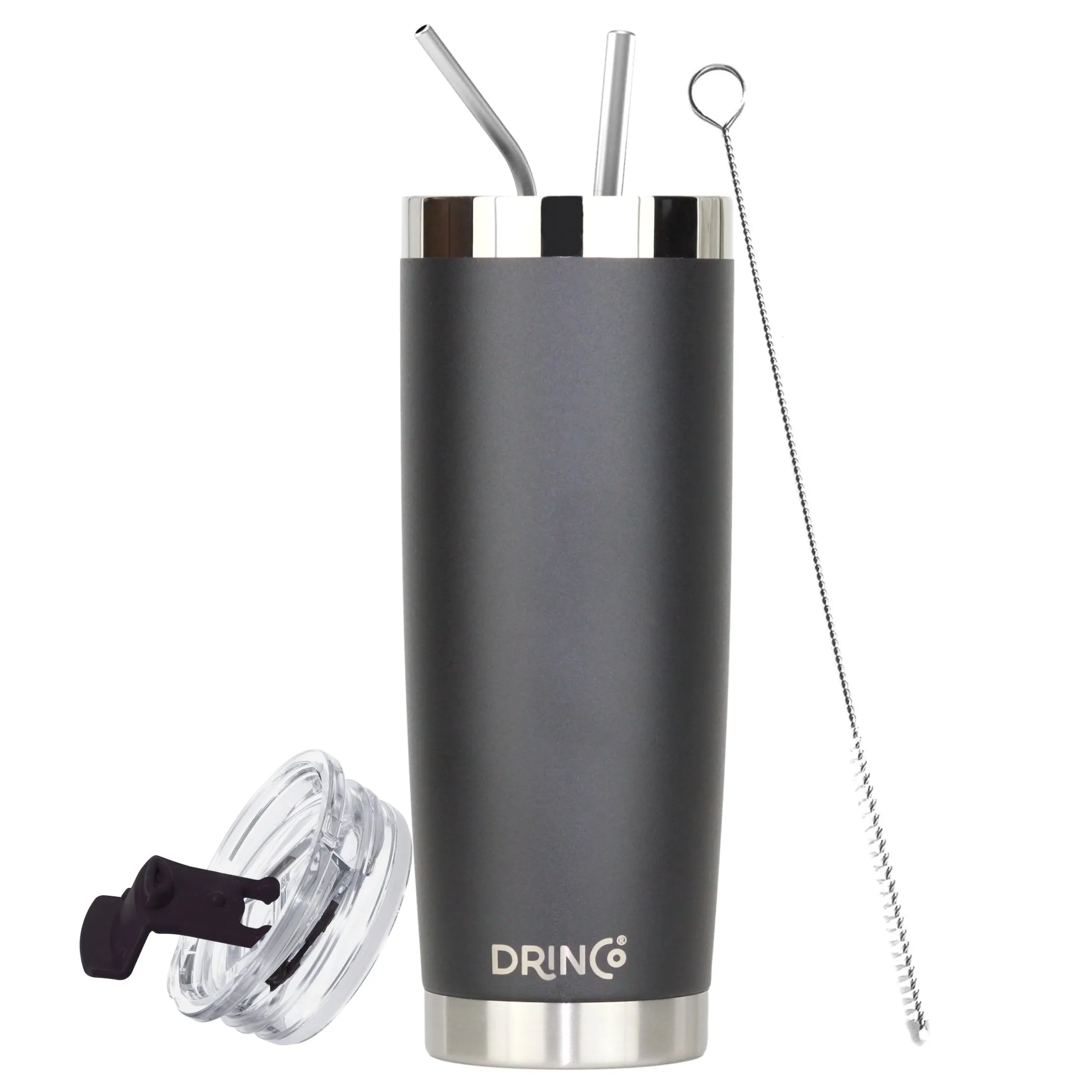 DRINCO®  20oz Insulated Tumbler w/Spill Proof Lid (Black)