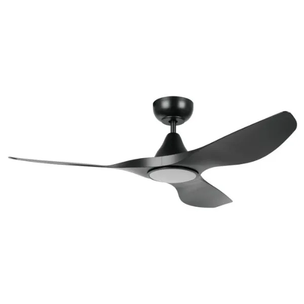 Eglo Surf 48in 122cm Ceiling Fan with 20W LED CCT Light - Black