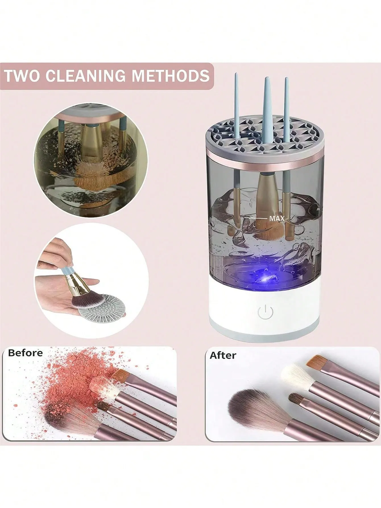 Electric Makeup Brush Cleaner Machine, USB Make up Brush Cleaner