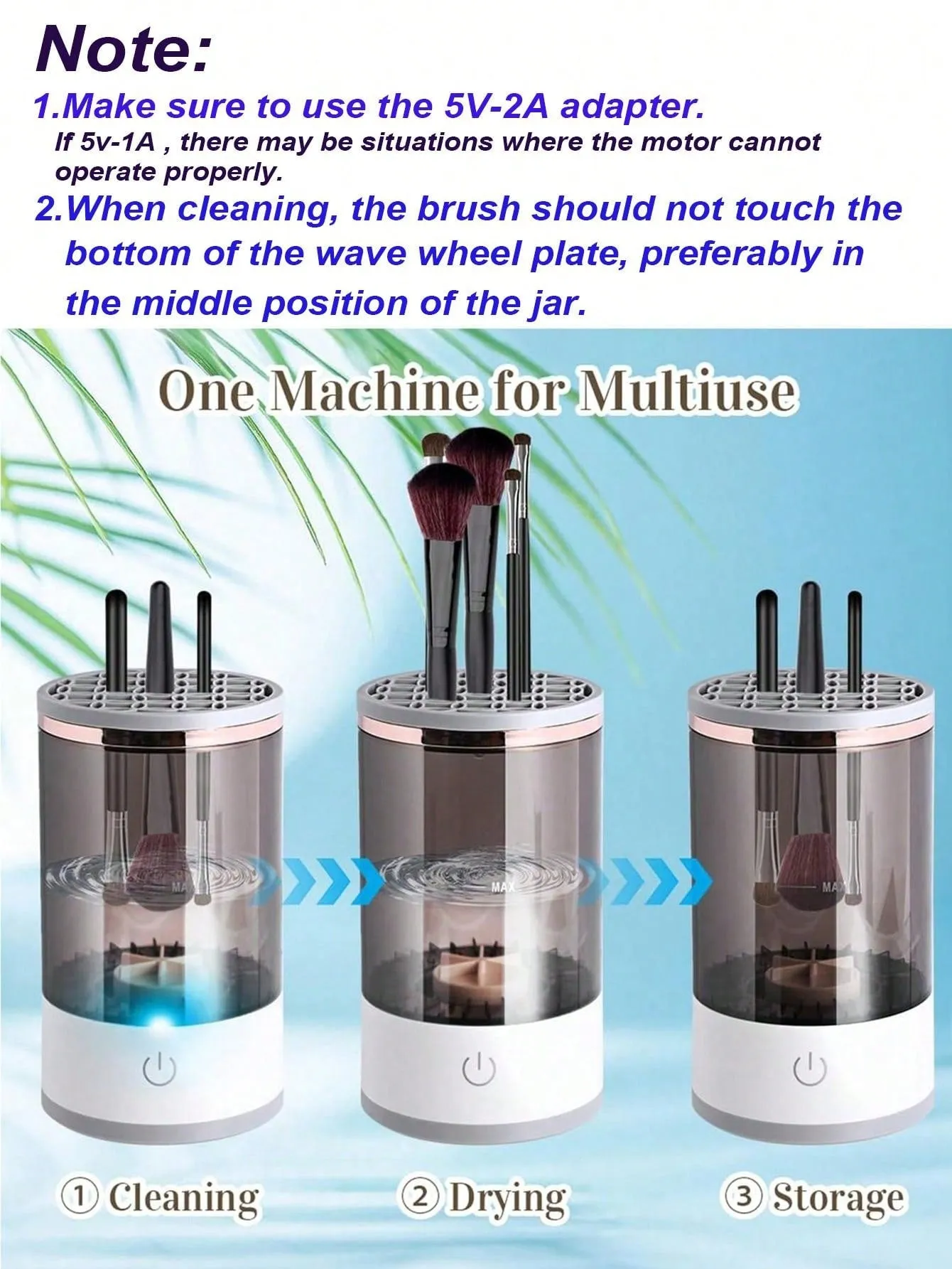 Electric Makeup Brush Cleaner Machine, USB Make up Brush Cleaner