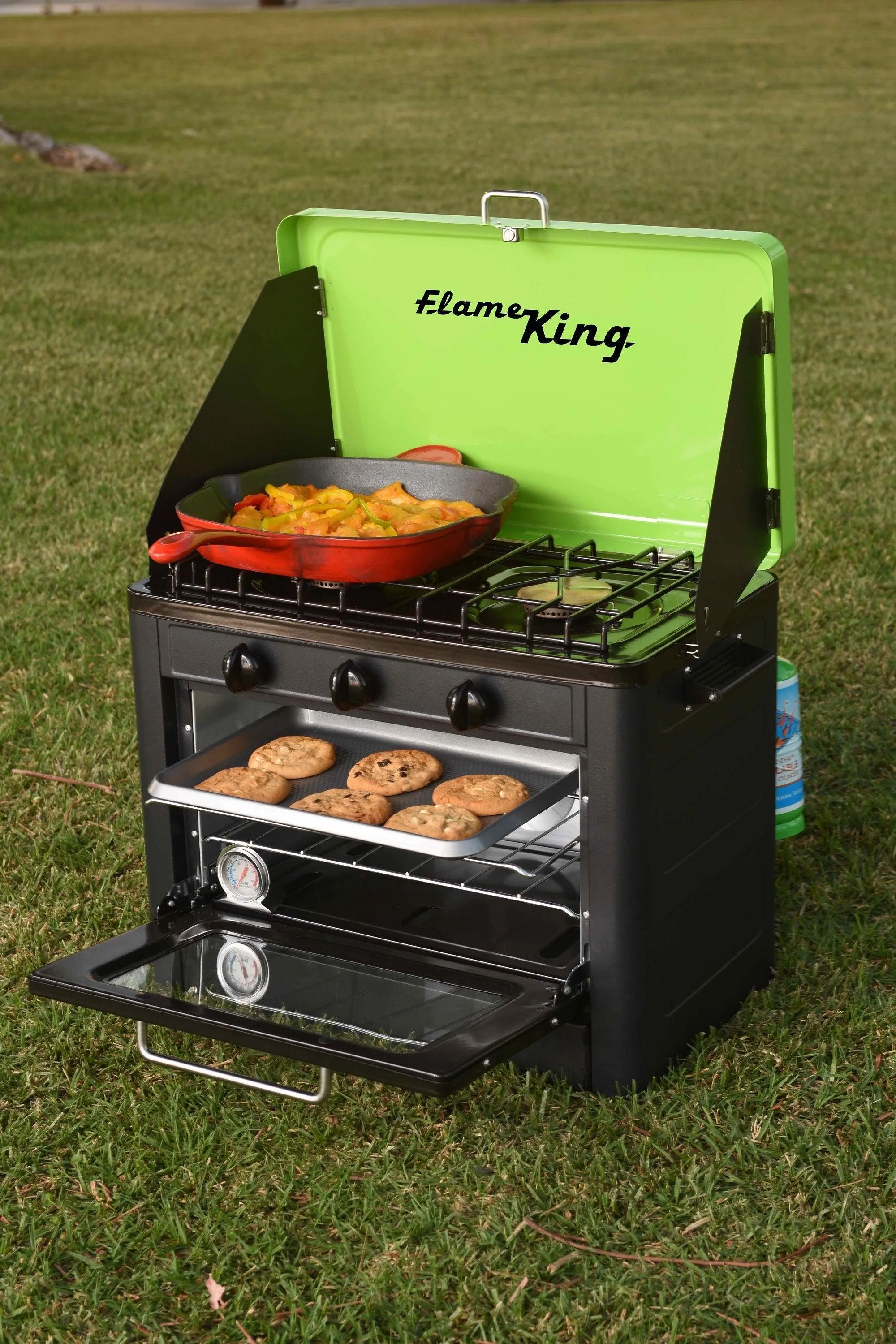 Flame King Portable Camping Oven Stove Combo