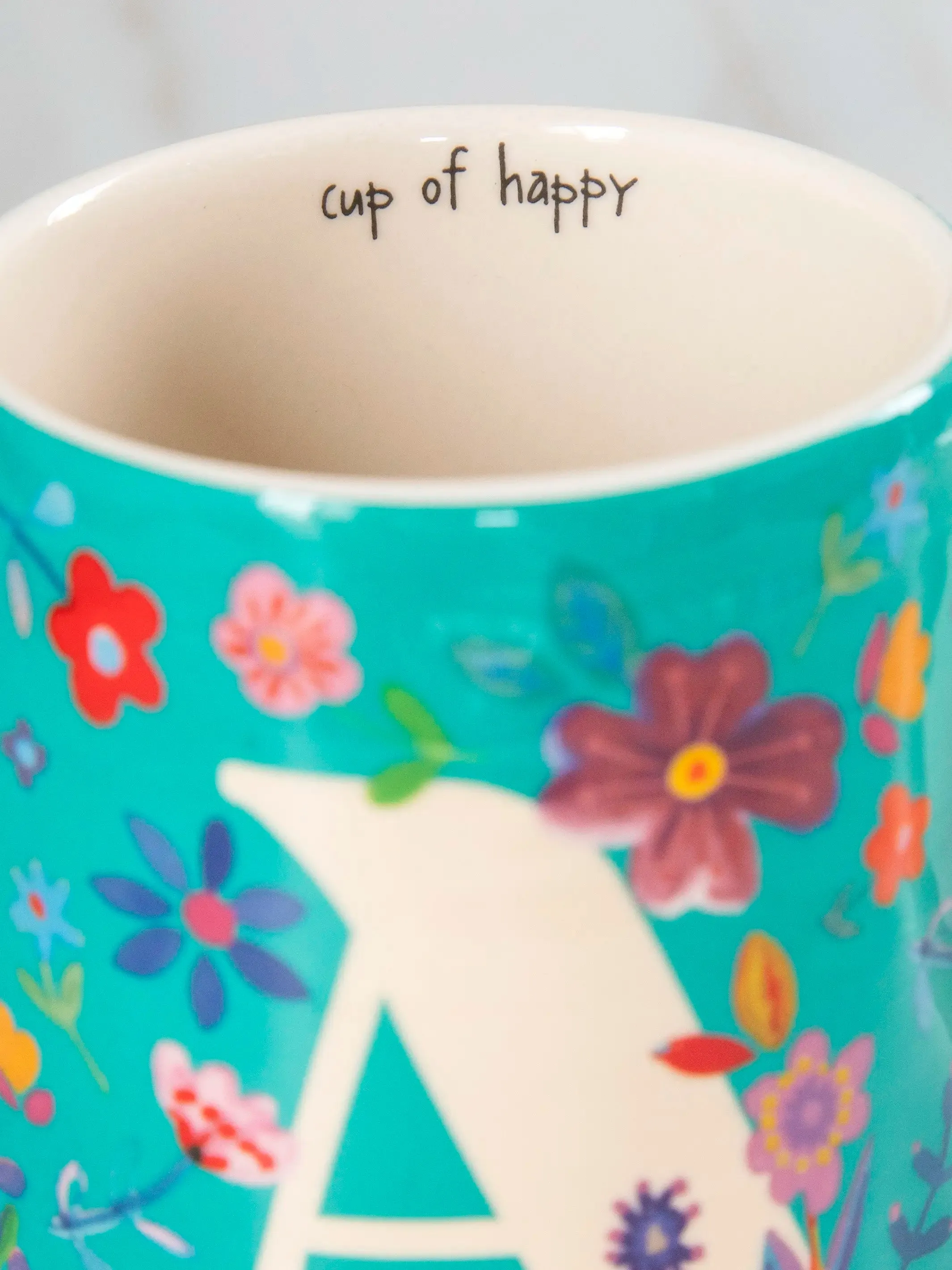 Floral Initial Mug - J