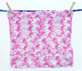 Free Alternating Fans Washcloth Pattern