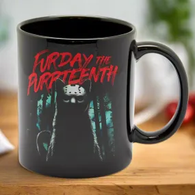 Furday the Purrteenth Black Mug