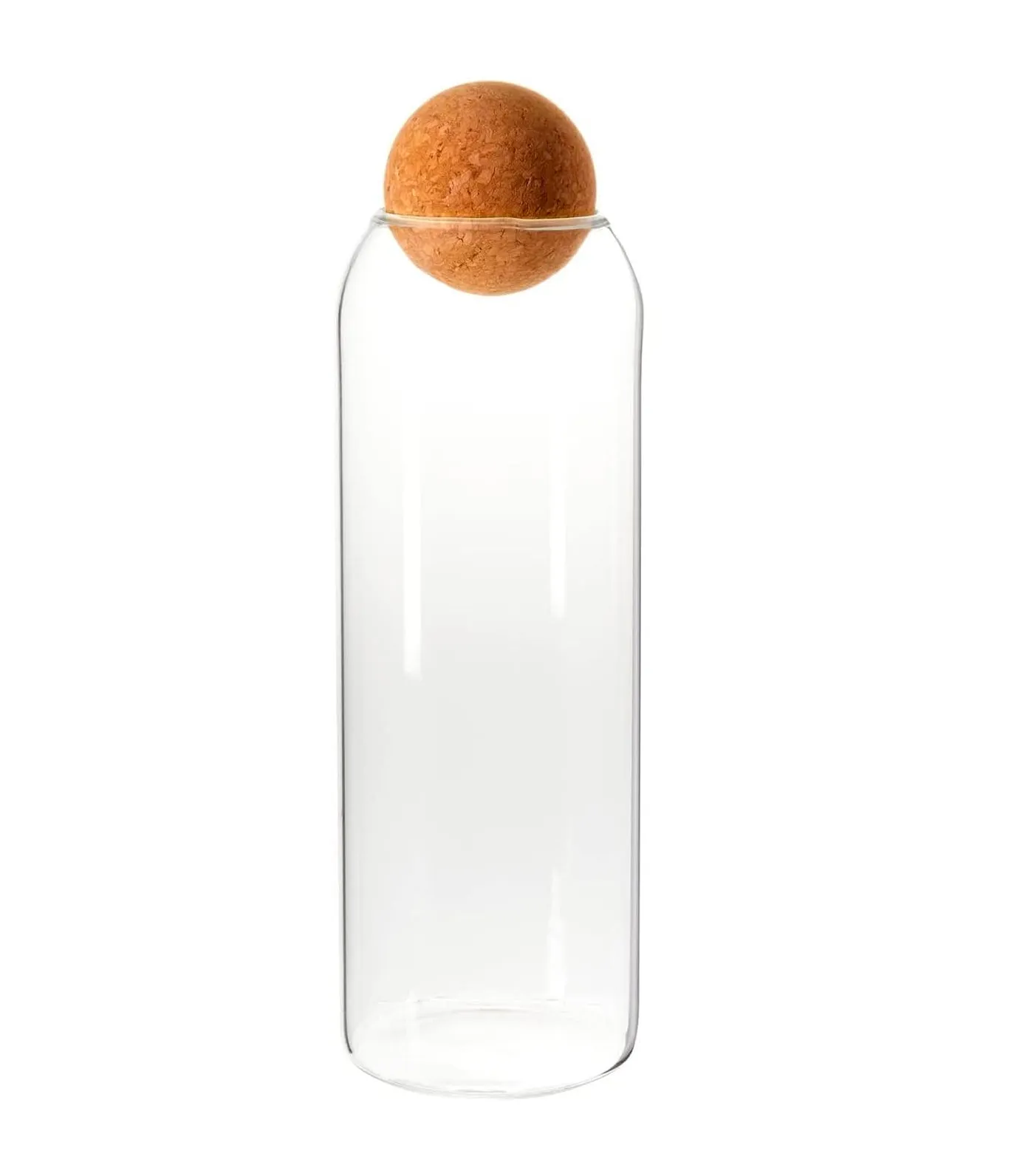 Glass Canister With Ball Cork Lid