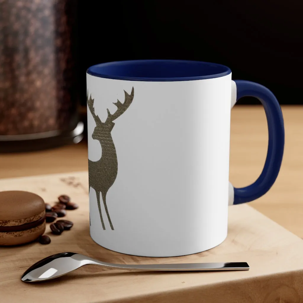 Golden Deer Accent Coffee Mug, 11oz