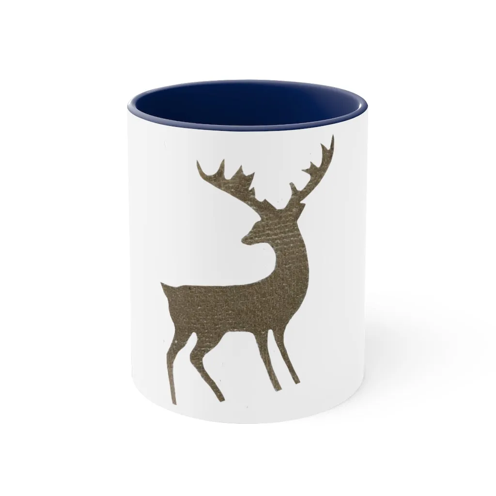 Golden Deer Accent Coffee Mug, 11oz