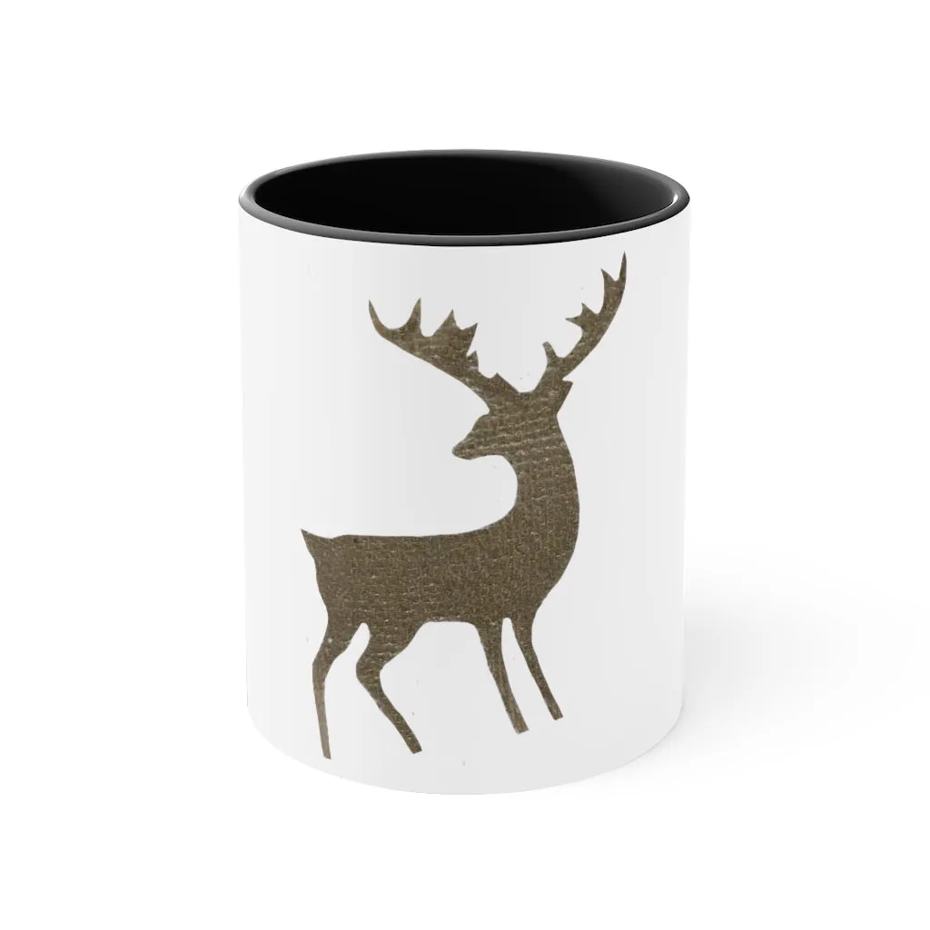 Golden Deer Accent Coffee Mug, 11oz