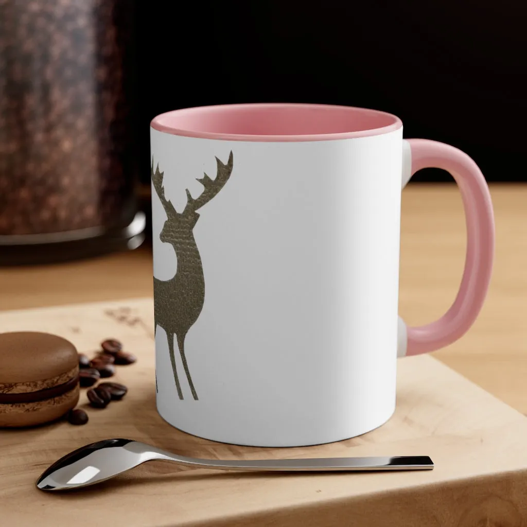 Golden Deer Accent Coffee Mug, 11oz