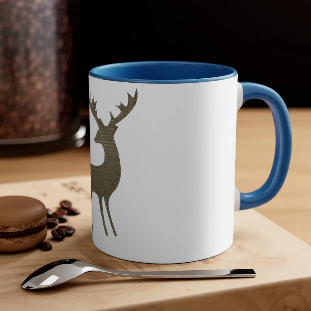 Golden Deer Accent Coffee Mug, 11oz