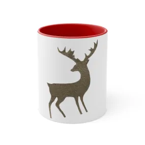 Golden Deer Accent Coffee Mug, 11oz