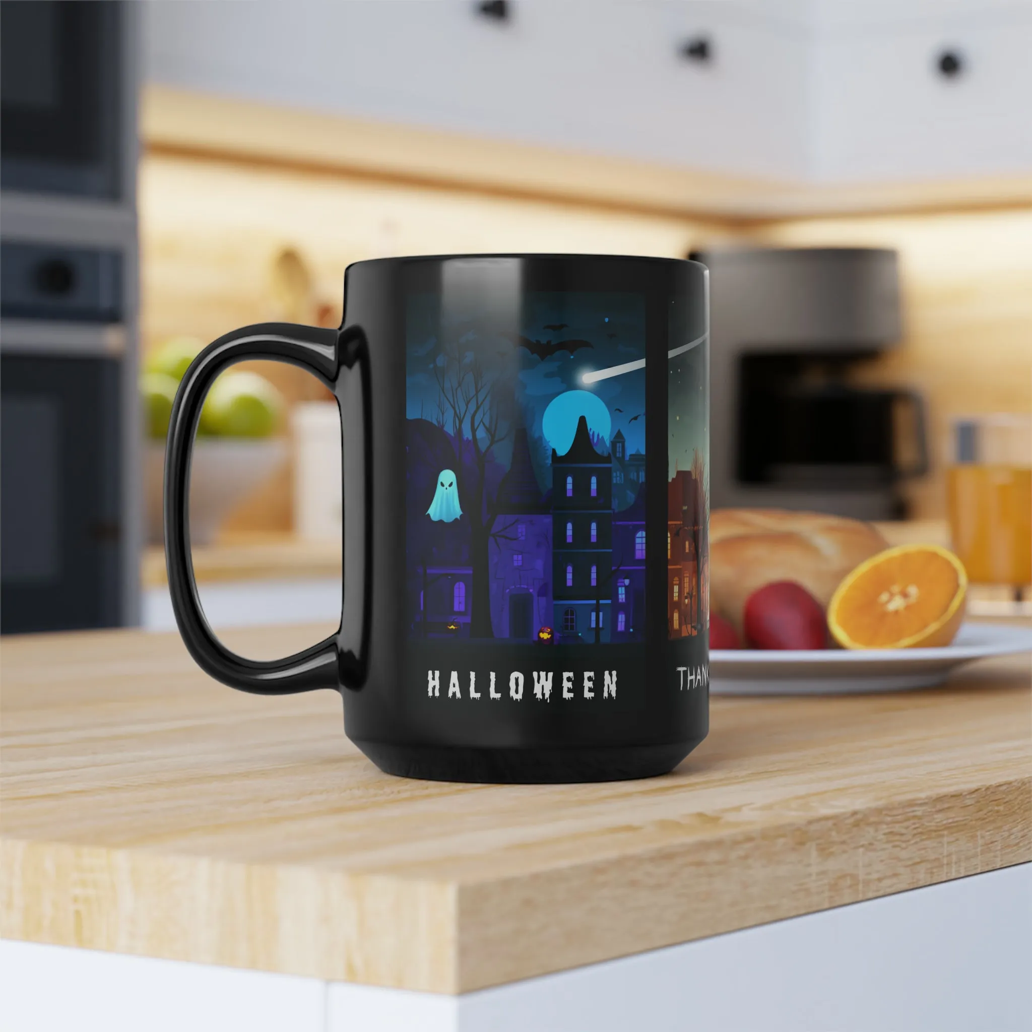 Halloween Mug, Thanksgiving Mug, Christmas Mug, Holiday Coffee Mug, Fall Mug, October Mug, November Mug, December Mug, Holiday Gift Idea