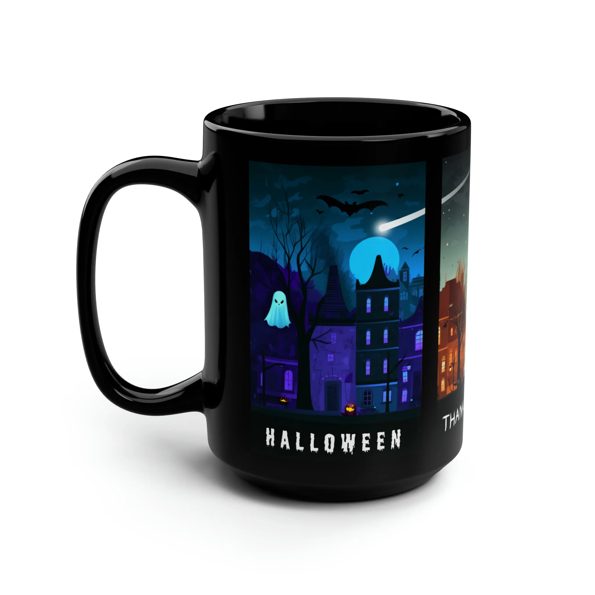 Halloween Mug, Thanksgiving Mug, Christmas Mug, Holiday Coffee Mug, Fall Mug, October Mug, November Mug, December Mug, Holiday Gift Idea