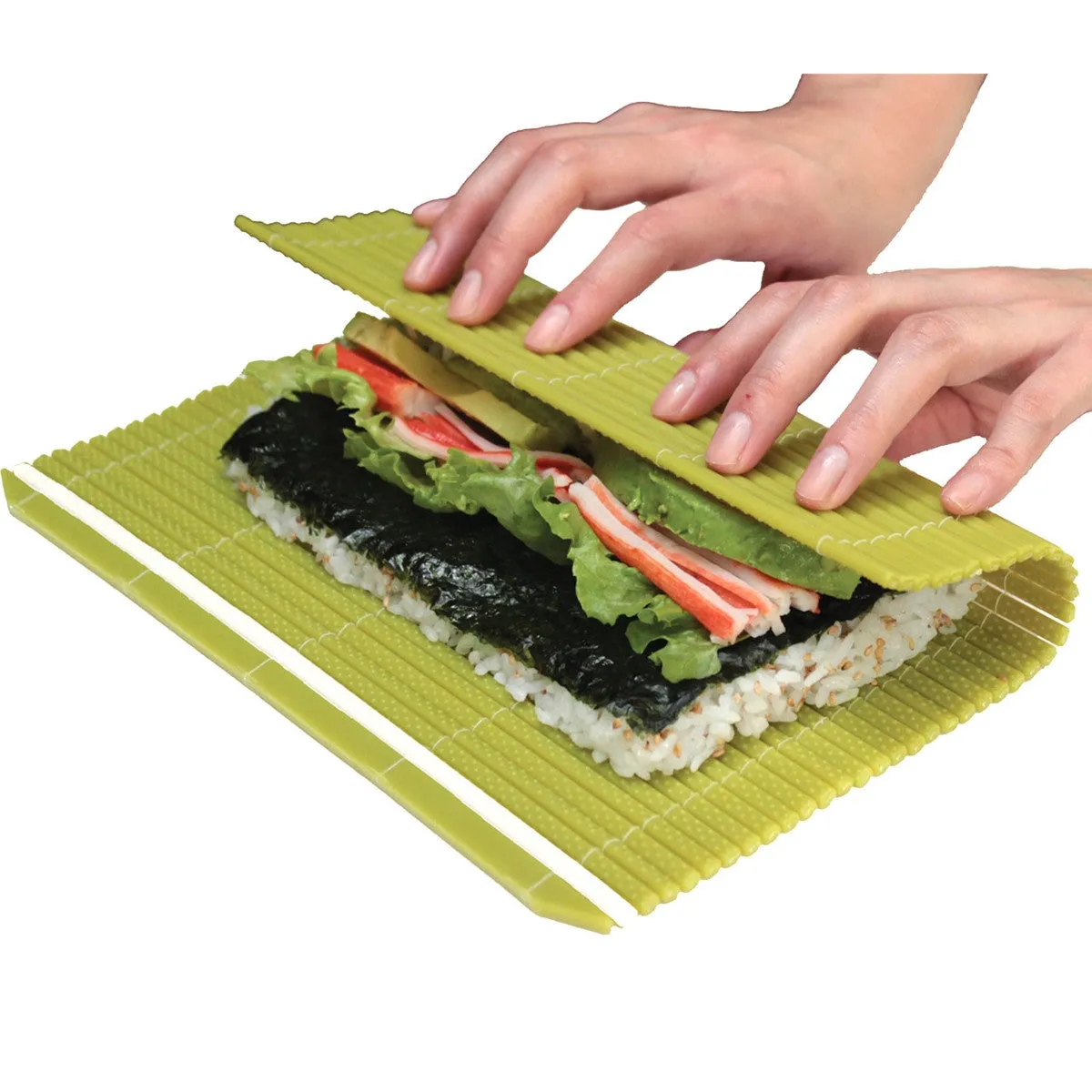 Hasegawa Antibacterial Plastic Non-Stick Sushi Rolling Mat Makisu 10" x 9.5" (M Size)