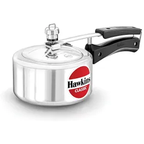 Hawkins Classic 1.5L Aluminium Inner Lid Pressure Cooker, Silver