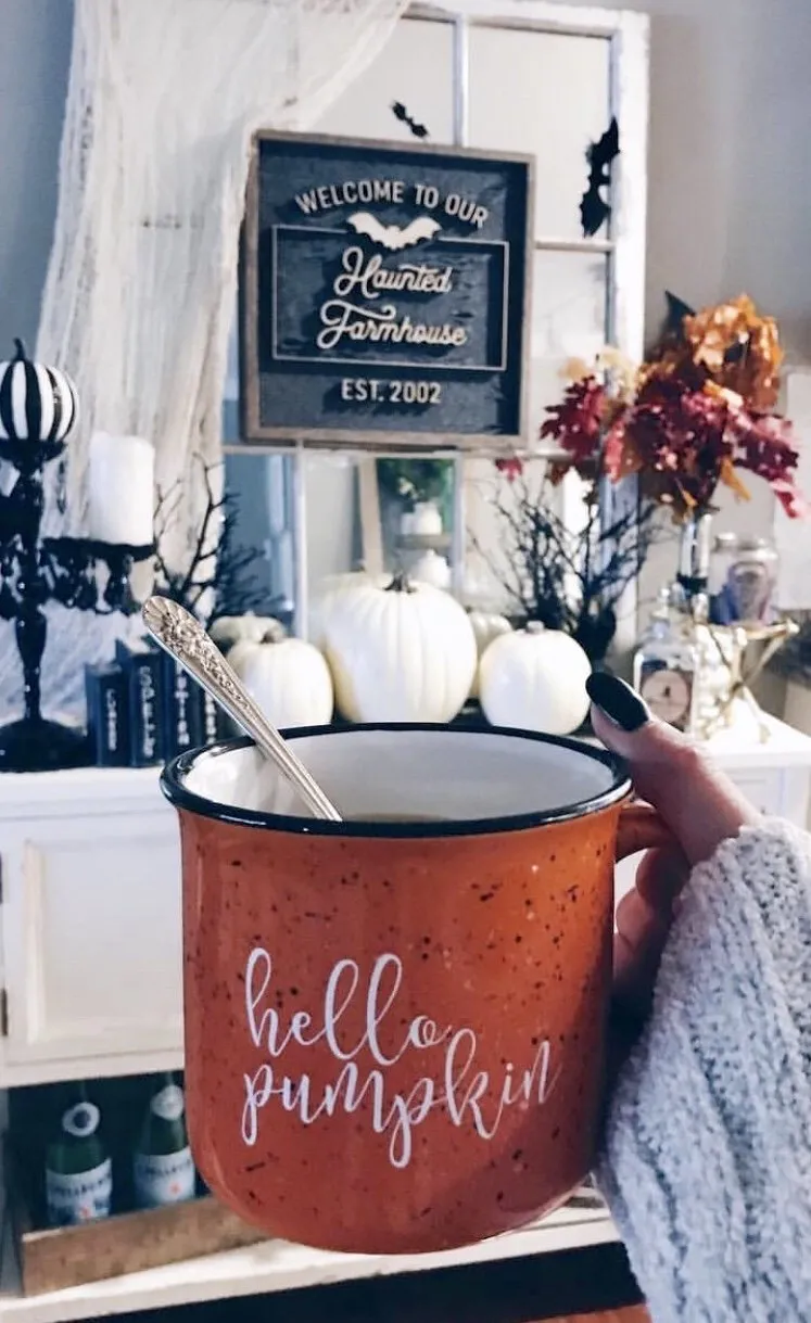 Hello Pumpkin Campfire Coffee Mug