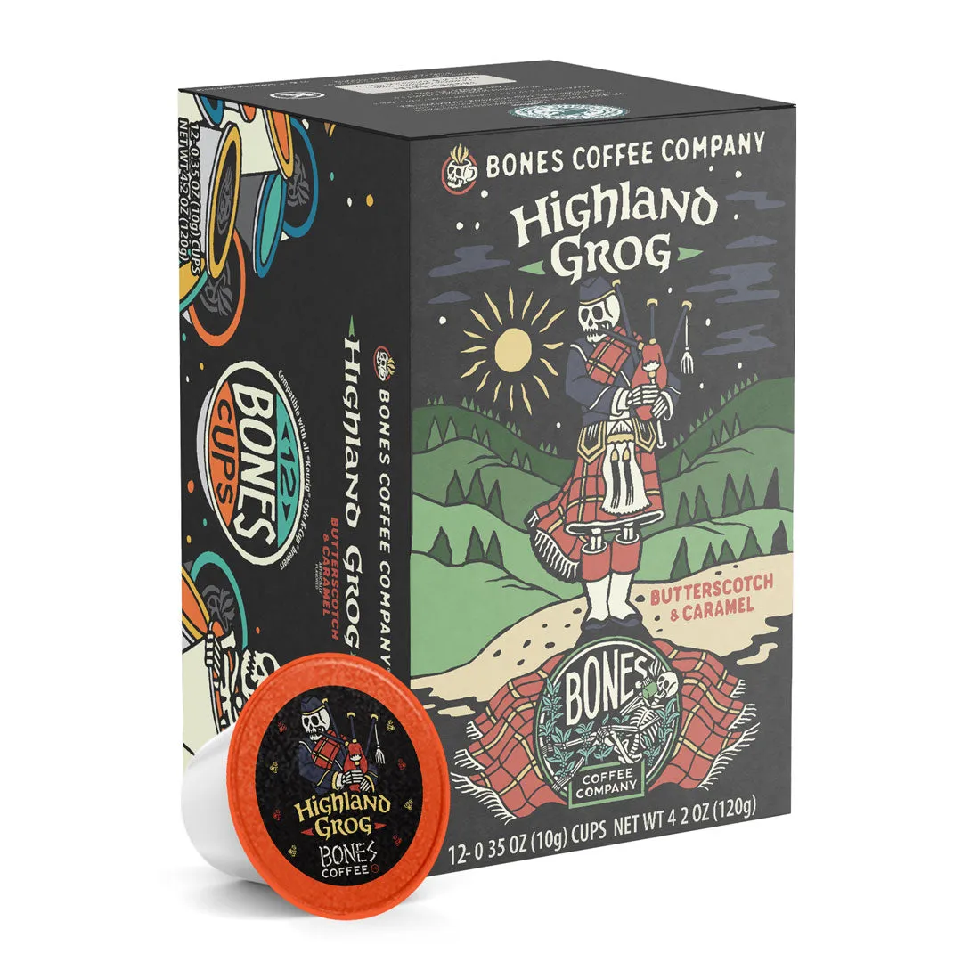 Highland Grog Bones Cups - 12 Count