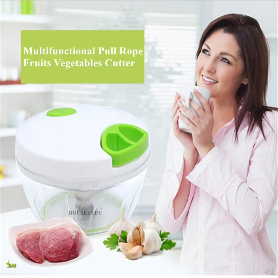 HOUSEEYOU Manual Food Chopper Household Vegetable Chopper Shredder Multifunction Food Processor Meat Machine Crusher Blender