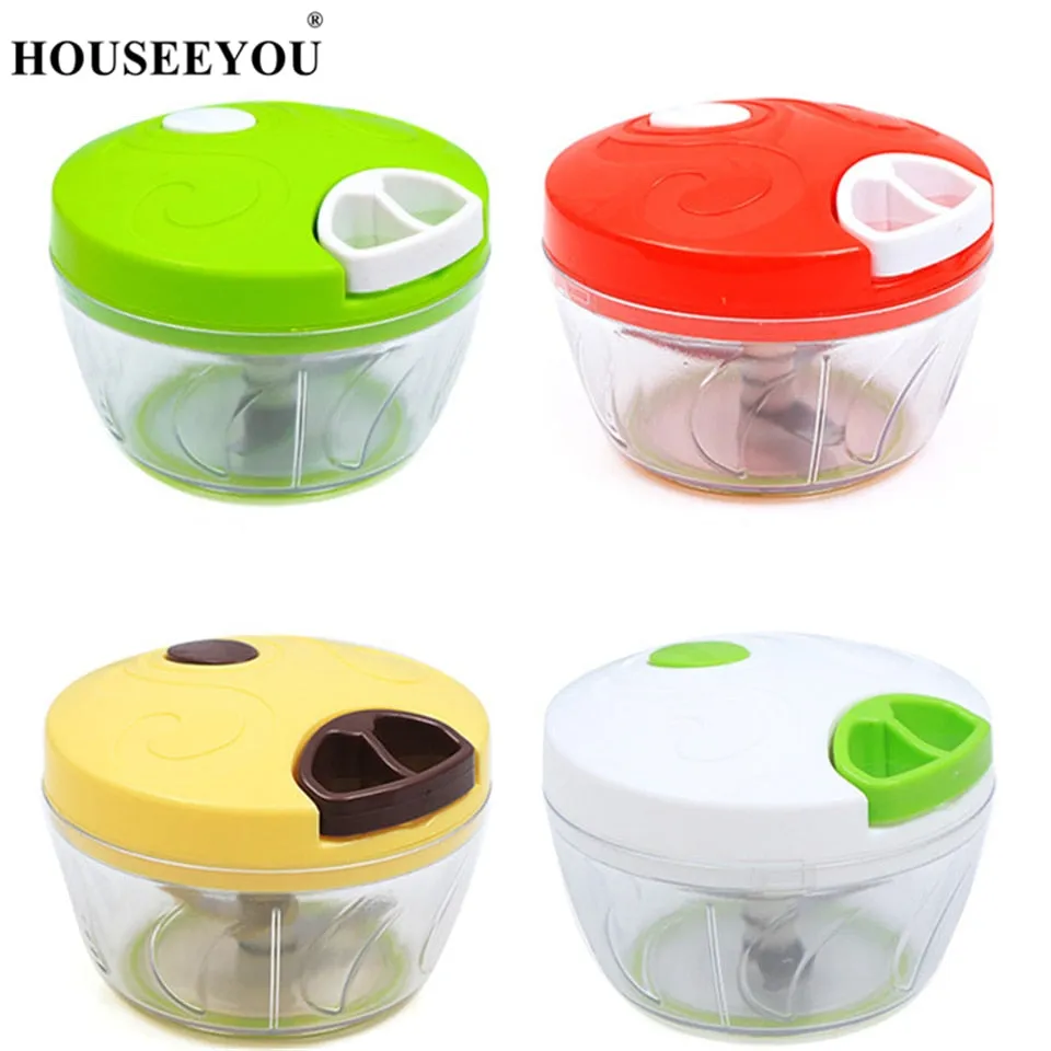 HOUSEEYOU Manual Food Chopper Household Vegetable Chopper Shredder Multifunction Food Processor Meat Machine Crusher Blender