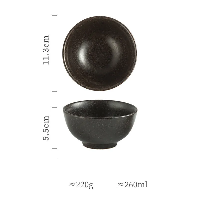 Household Simple Ceramic Tableware Soup Bowl