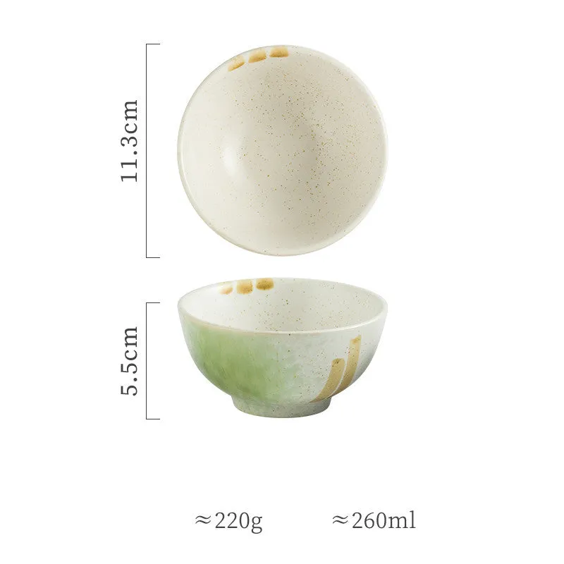 Household Simple Ceramic Tableware Soup Bowl