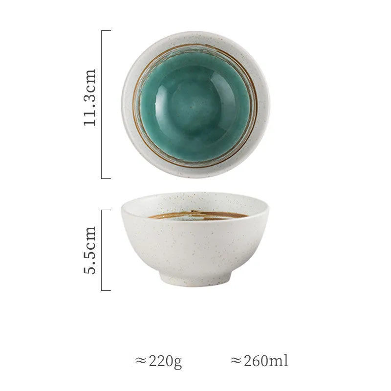 Household Simple Ceramic Tableware Soup Bowl