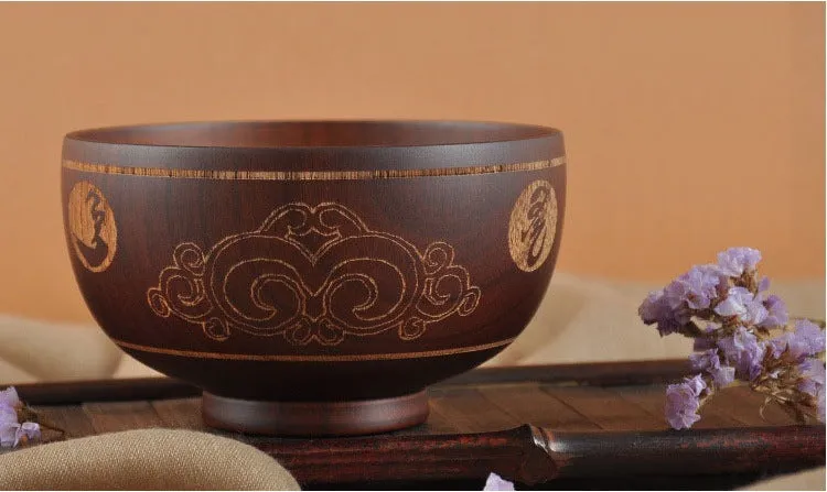 Inner Mongolia Craft Bowl Mongolian Tableware Wooden Bowl