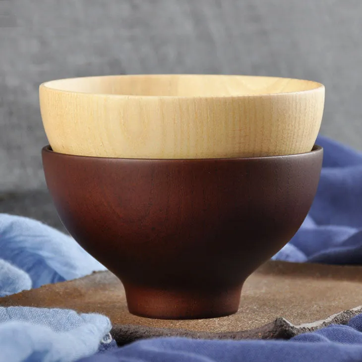 Japanese Jujube Wooden Bowl Wooden Rice Bowl Soup Bowl