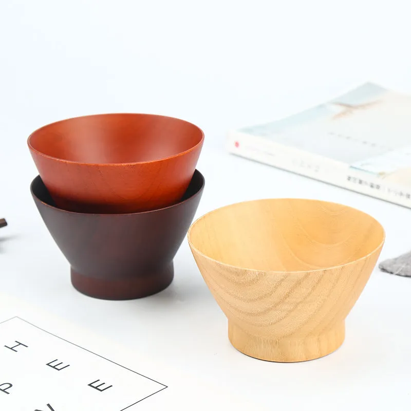 Japanese Style Horn Wooden Bowl Jujube Wood Tableware