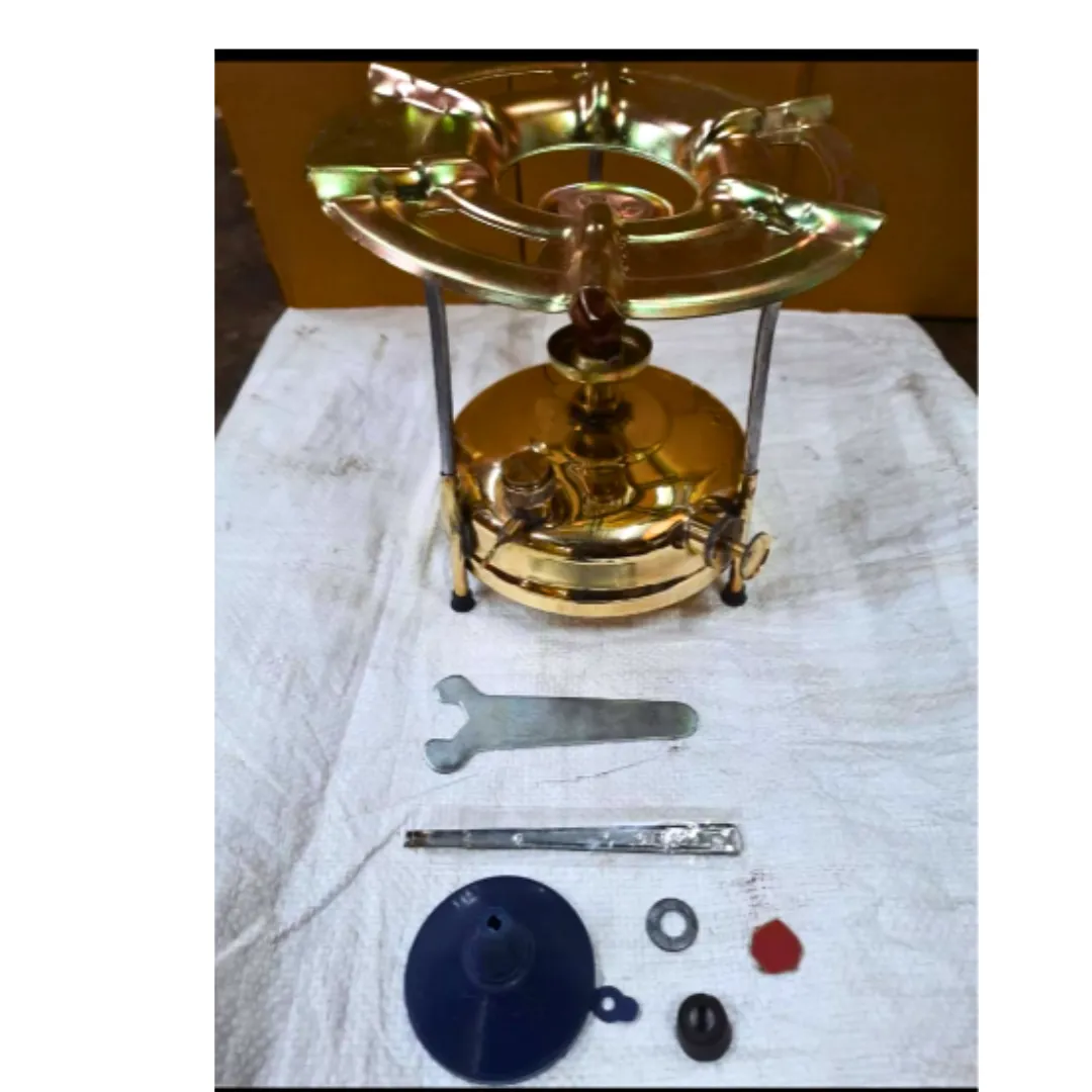 Kerosene & Diesel Folding Brass Stove, Single Burner Pressure Stove, 900 ML Tank, Kerosene Cooking Stove