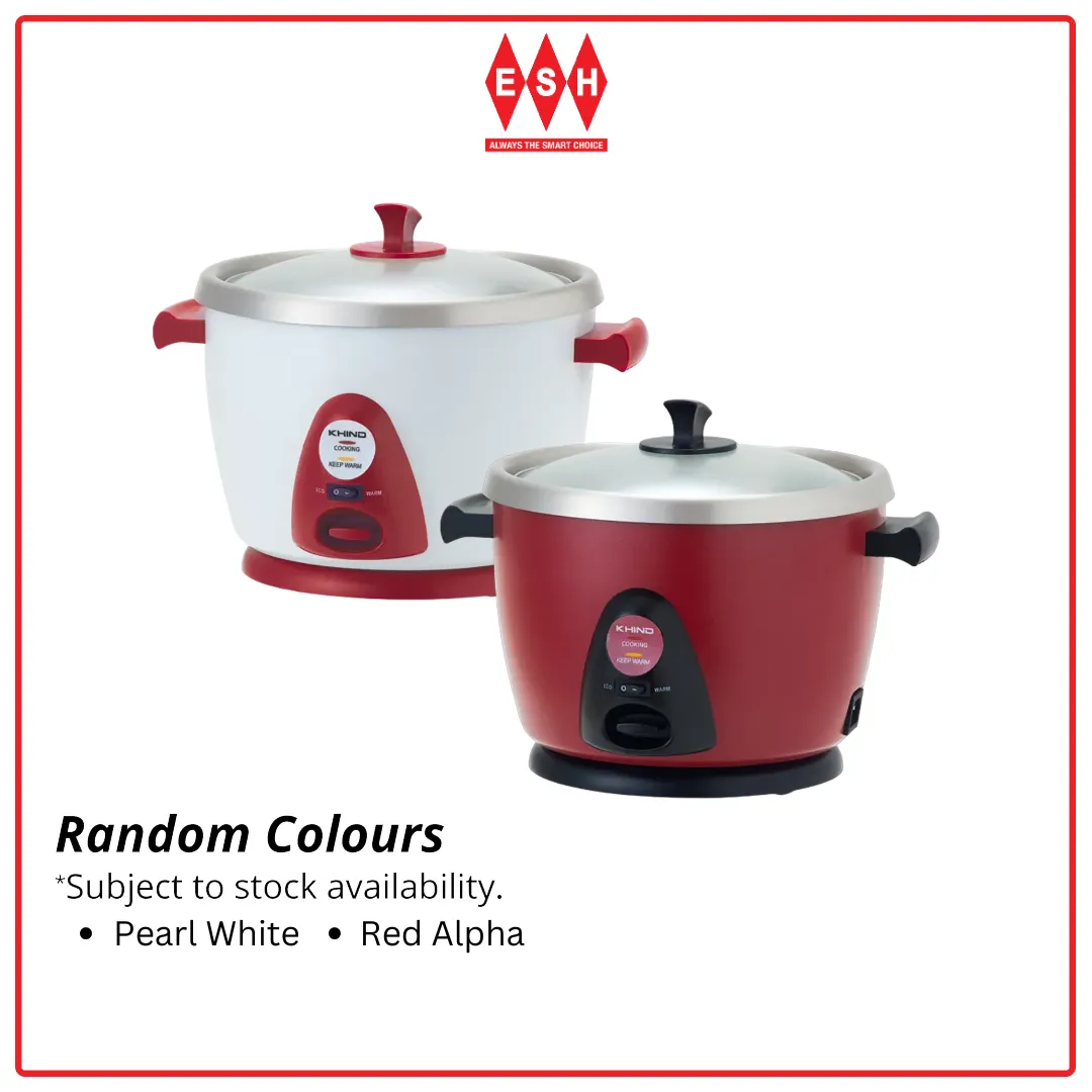 Khind RC118M (Random Colours) 1.8L Keep Warm Switch Anshin Rice Cooker