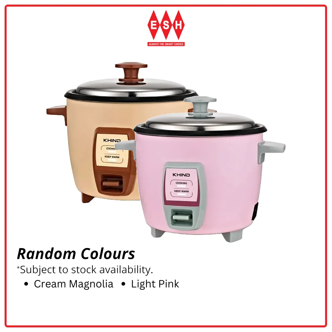 Khind RC906T (Random Colours) 0.6L 9 Series Teflon Inner Pot Electric Rice Cooker