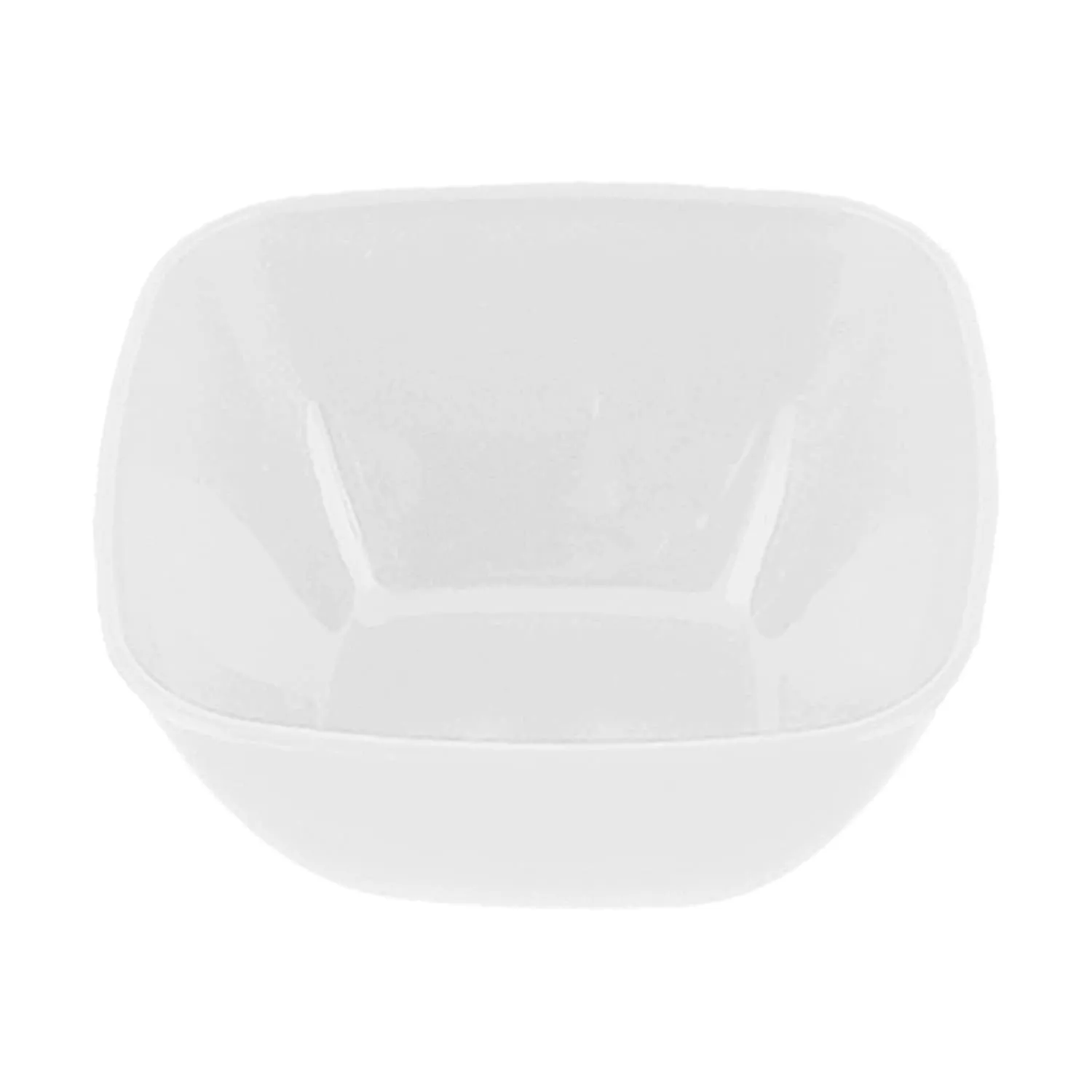 Kuber Industries Bowls|Plastic Serving Square Bowls|Katori for Kitchen|Microwave Safe Bowls for Rice|Soup|Pasta|250 ML|Pack of 12 (White)