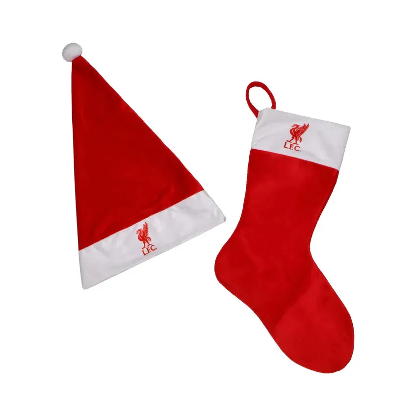 Liverpool Santa Hat & Stocking Set