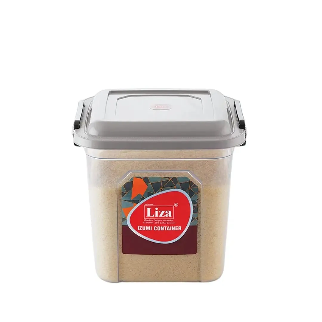 Liza Airtight Plastic 17L Grey Square Food Storage Container for Kitchen Storage