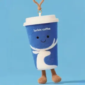 Luckin Coffee Cup Plush Keychain