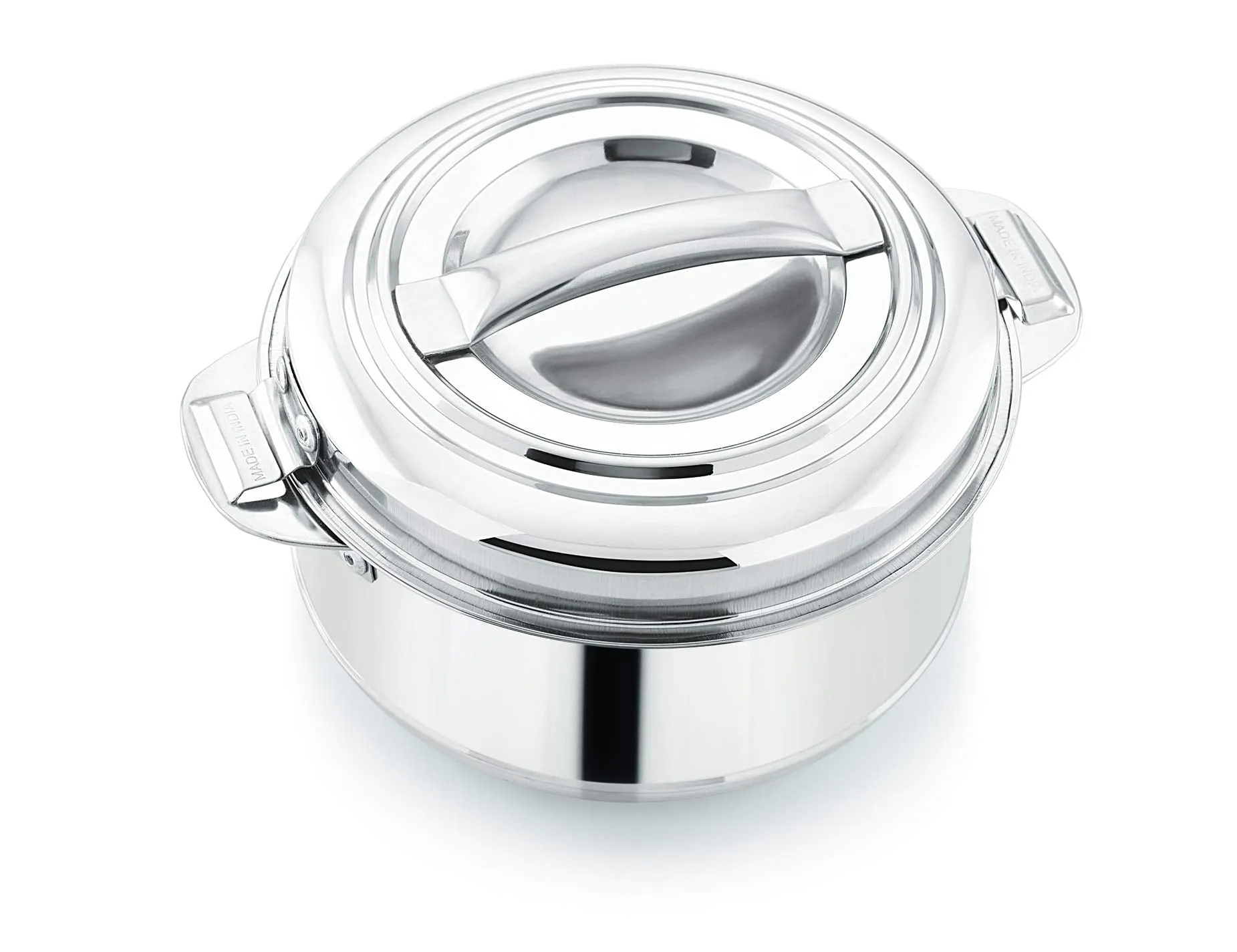 Magnus Rio Hot & Cold Double Walled Stainless Steel Casserole with Lid |Silver |PU Insulated | Hygiene | Odourless | Stylish Design | Versatile Use for storing Rice-Gravy-Roti Set of 4 (1000 ml Each)