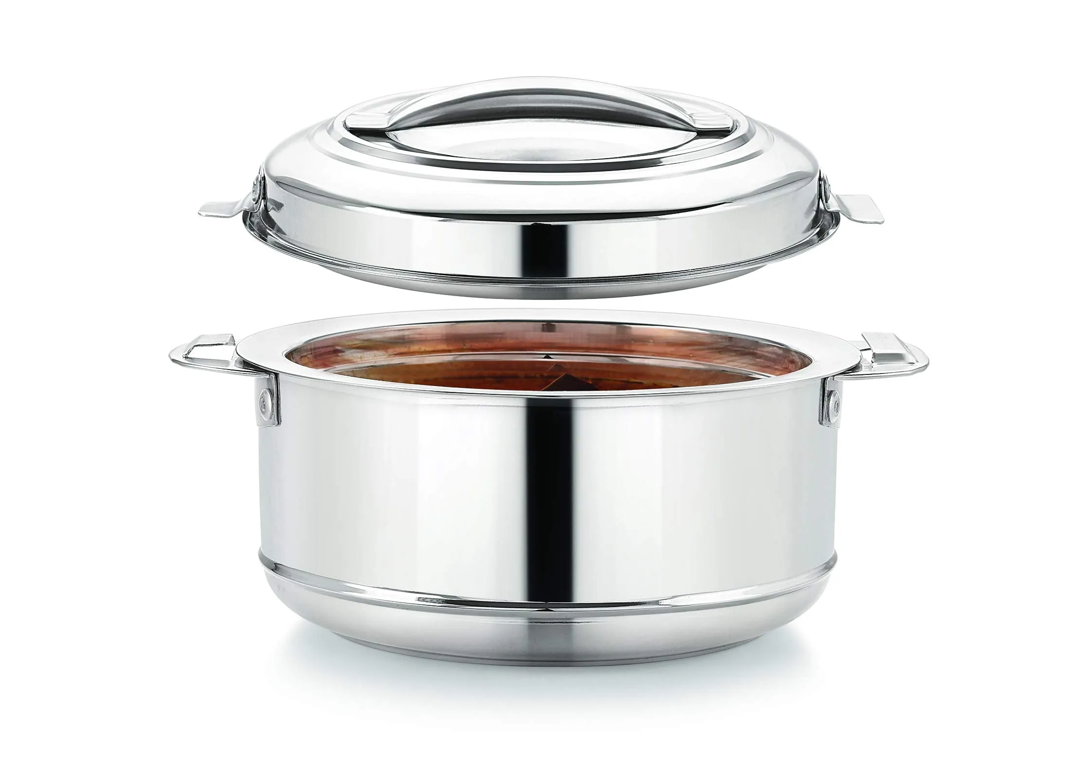 Magnus Rio Hot & Cold Double Walled Stainless Steel Casserole with Lid,Silver |PU Insulated | Hygiene | Odourless | Stylish Design | Versatile Use for storing Rice-Gravy-Roti- Set of 2 (1000 ml Each)