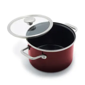 Merten & Storck Steel Core Enameled 4-Quart Stockpot with Lid | Chocolate Truffle