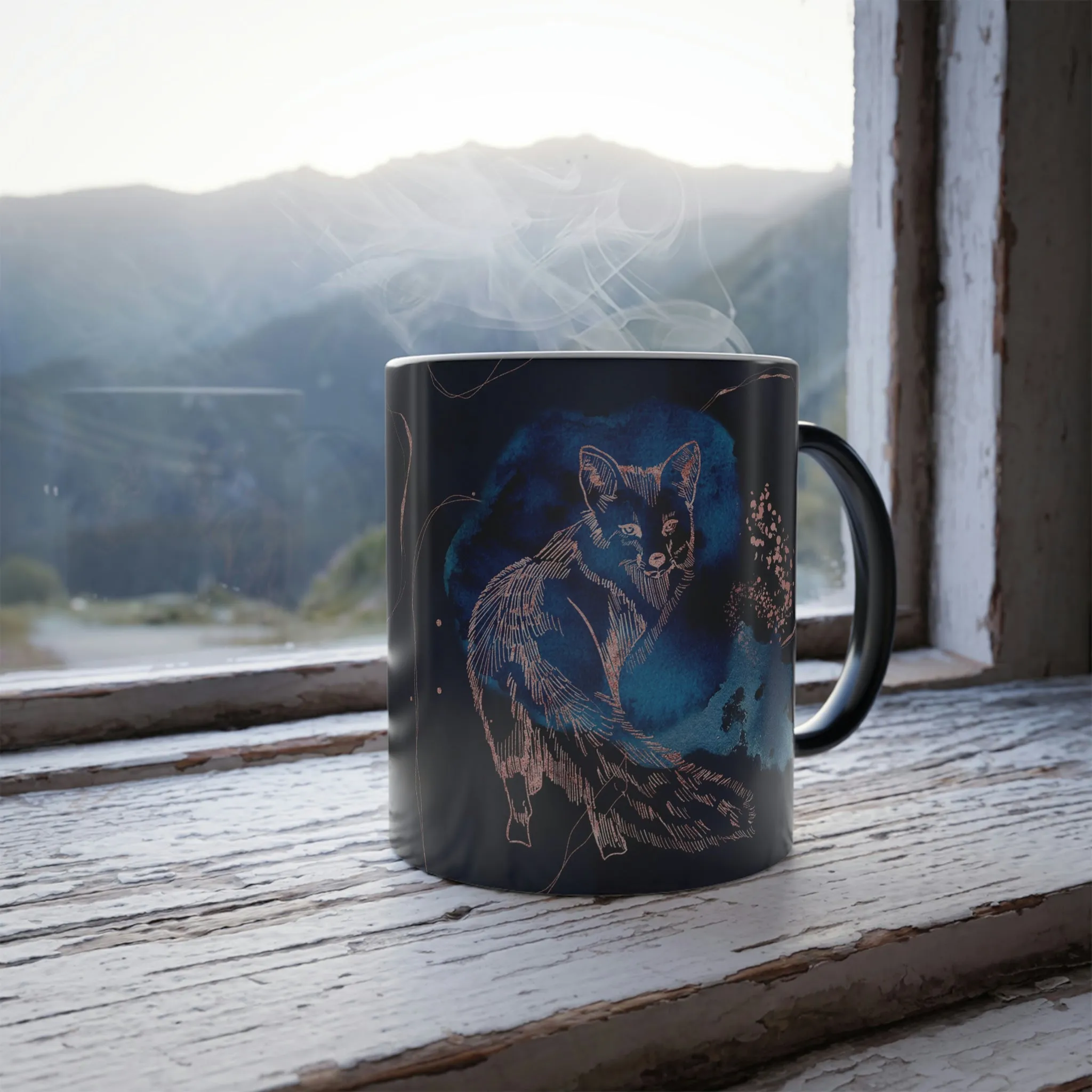 Midnight fox 11oz Color Morphing Mug