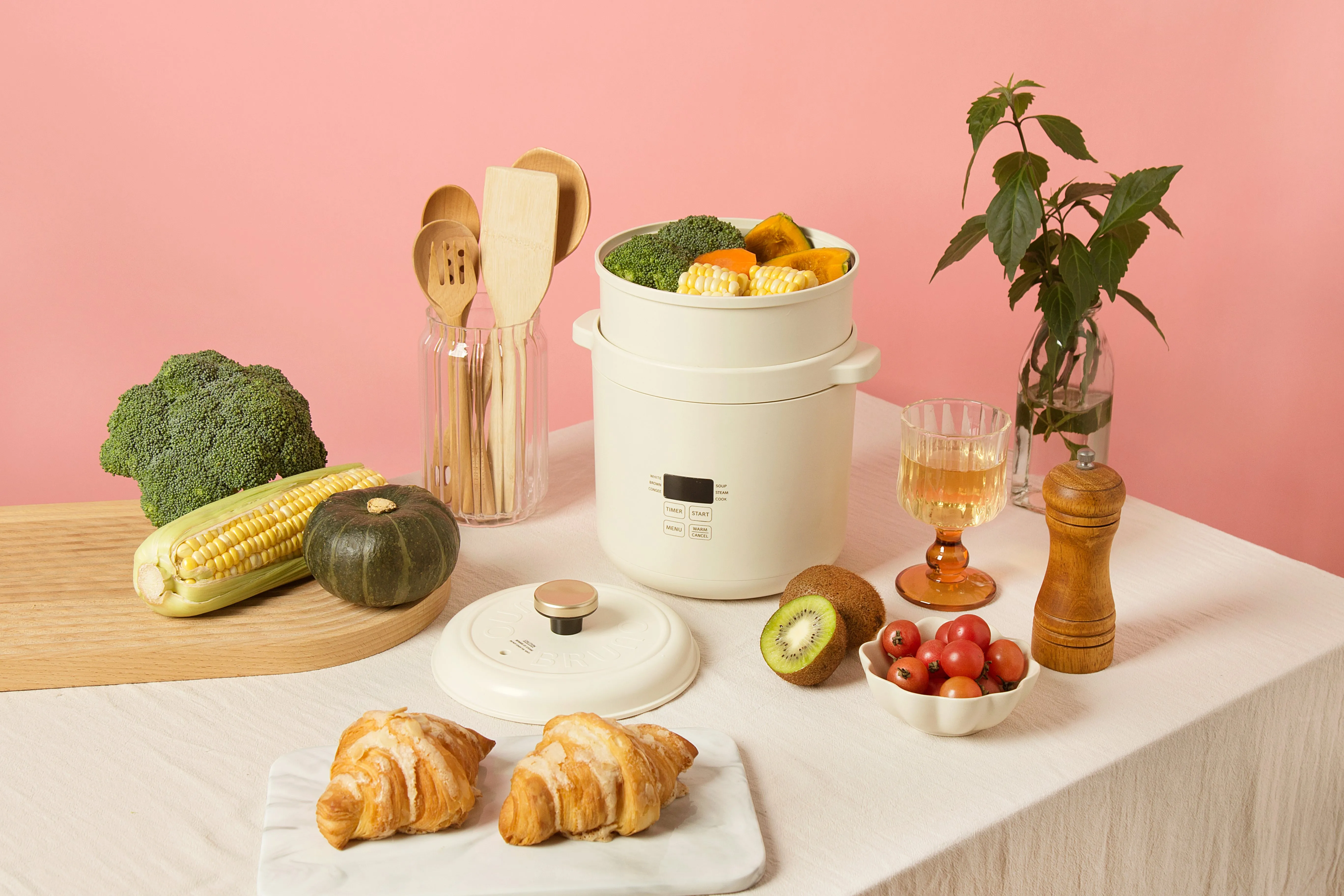 Mini Rice Cooker in Ivory